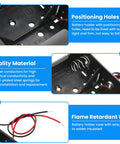 Built Tough D Cell Battery Holder 2 Pack 1.5V External Power Case with positioning holes and copper contacts.
