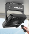 Ultra Slim 20000mAh Magnetic Cruise Approved Fan With Night Light mounted on ceiling with remote control
