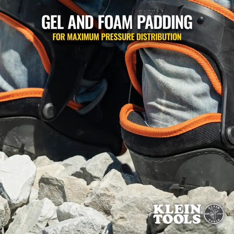 Heavy Duty Hinged Knee Pads With Gel Foam Cushioning for All Day Comfort and Stability on rocky surface