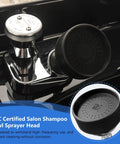 Close-up of Two Pack UPC Certified Salon Shampoo Bowl Sprayer Hose Kit with quarter inch thread attachment.