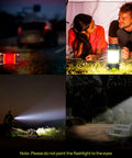 Rechargeable Camping Lantern And Flashlight With 6 Modes, 3000mAh Battery, IPX4 Waterproof, USB Cable Included, Your Outdoor Night Sidekick