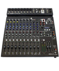 Top view of PV 14 BT Mixer With Built In USB MP3 Playback MidMorph Processing Eight XLR And Quarter Inch Mic Preamps.