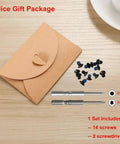 Rock Solid Replacement Screws For Minimalist Wallet Repair Includes Hex And T5 Torx Tools With Lock Tight Construction kit with screws and tools in a gift package.