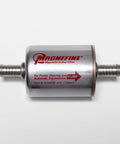 1/2 Inch Magnetic Inline Transmission And Power Steering Filter For Cars And SUVs, Dual Filtration System, silver finish.