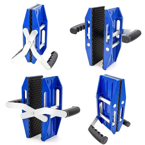 2-Pack Stone Granite Carrying Clamps Handed Panel Carriers for Granite and Marble Panels, shown from different angles.
