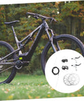 Heavy Duty CNC Machined Disc Brake Set For Mountain And Road Bikes Boasting Hollow Draining Design displayed with electric mountain bike.