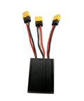 Dual Battery Discharge Converter for 36V 48V 500W E-Bike, Twin Battery Pack Switch Balancer with three connectors and cables.