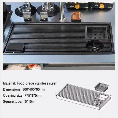 Heavy Duty Stainless Steel Bar Glass Rinser With High Pressure Flush Nozzle And Quick Drain Drip Tray Smooth Coffee Brewing Setup For Zero Splash Cups At Home Or Tap Room with striped design and removable drainage.