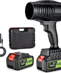 Cordless Leaf Blower With Dual 4.0Ah Batteries And Charger Lightweight Handheld 21V Electric Blower For Lawn And Patio