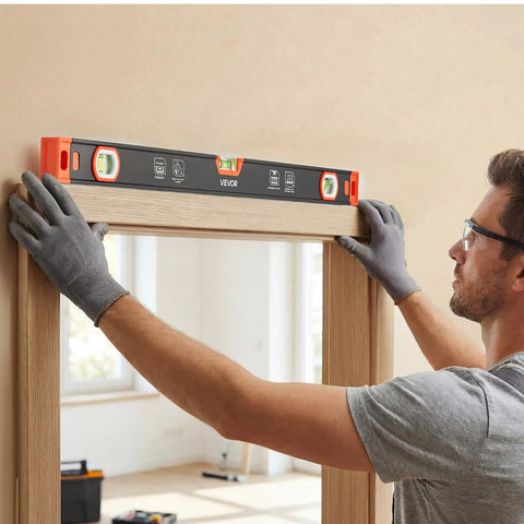 Top Shelf 3 Piece Magnetic Torpedo Level Kit, 9 16 24 Inch Aluminum Spirit Levels, Rock Solid Magnets, V Groove Base,Easy Hang Loop For Tradesmen And Weekend Warriors