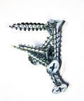 Bulk Pack Of 10,000 8x1 Phillips Flat Head Wood Screws With Nibs Type 17 Zinc Multi-Purpose Fasteners in focus