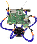 Six Flexible Arm Soldering Clamp Handy Third Hand Tool holding PCB for precision soldering tasks