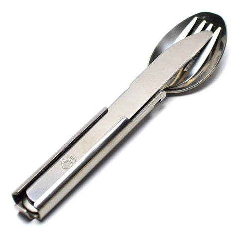 Hungarian Army Cutlery Set 4 Pieces Military Issue Camping Utensils Kit With 5 In 1 Detachable Fork Spoon Knife Can Bottle Opener