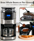 Electric Coffee Grinder With 35 Grind Settings For Espresso, Drip, And French Press, Burr Coffee Grinder For Home Use With Anti Static Design, Easy To Clean, Consistent Grinds, Black
