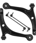 Front Lower Control Arm With Ball Joint For MDX 2006 And Pilot 2006 2008 Left And Right Driver And Passenger Replacement Suspension Kit With End Links 4 Piece, black steel