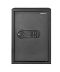 Front view of Steel Home Security Safe With Electronic Keypad Lock For Docs And Valuables, 1.8 Cubic Feet, Black, Heavy Duty Steel Safe Box