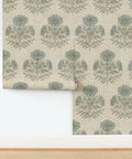 Fresh Blue Floral Removable Wallpaper Featuring A No Sweat Pre Pasted Formula, 2ft x 9ft, soft paper base, for renter-friendly decor.