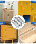 4 Pack 1.5 Inch Stainless Steel Lift Off Hinges With Screws Detachable for cabinets, lockers, mailboxes, and boxes