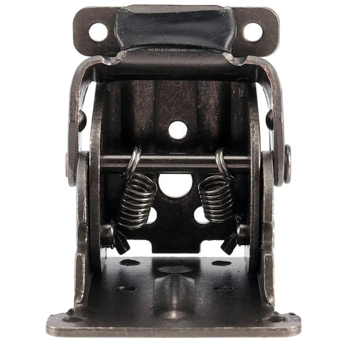 Front view of Premium Hella Sturdy Full 8 Pack Set Foldable Steel Brackets Heavy Duty Self Locking Hinges for cabinets.