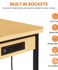 Heavy Duty 48 Inch Adjustable Workbench With Pegboard And Smooth Rolling Casters Built Like A Tank For Welding Jobs And Knockout Garage Tool Storage With AC USB Charging Ports And Sweet Hanging Hooks showing built-in sockets with four AC outlets and USB ports.