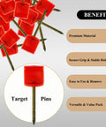 16 Pack Archery Target Pins For Holding Target Faces And Paper On EVA Foam Targets, Durable Plastic And Mn Steel