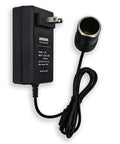 Premium 60W AC To DC Car Cigarette Lighter Adapter Turns Home Outlet To 12V Socket Power Supply For Gear with cable.