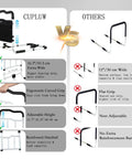Comparison of Extra Wide 16 Inch Bed Rail For Seniors, 350 Lb Capacity with others, showing ergonomic handle and reinforced design