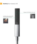 Rainfinity 2 Inch Modern Handheld Shower Head With PowderRain Jet Chrome Finish 1 Spray 2.5 GPM Water Flow Spa Like Shower Experience For Daily Refresh And Relaxation