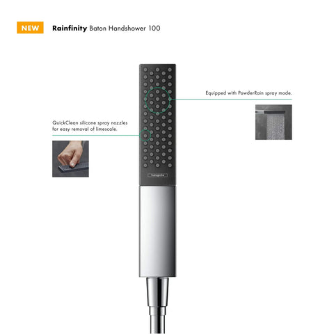 Rainfinity 2 Inch Modern Handheld Shower Head With PowderRain Jet 1 Spray Brushed Nickel Finish EcoRight Water Saving Technology Delivers Spa Like Shower Experience Every Day Model 26867821