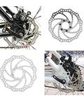 160mm Stainless Steel Bicycle Disc Brake Rotor For Mountain Bikes With Six Bolt Mount Flange Adapter Kit Threaded Hubs