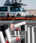 Step-by-step guide to installing balance bar on Lightweight Aluminum Telescoping Ladder 13.5 Ft With Hooks and Stabilizer.