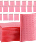 Pink Bubble Mailers 12x18cm Self Seal Padded Shipping Envelopes Pack Of 60 for safe mailing, stacked and displayed