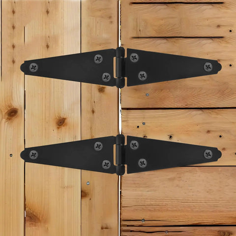 Heavy Duty Gate Strap Hinges 8 Inch Pair Made From Galvanized Iron With Screws For Outdoor Yard Gates Barn Doors Fence And Shed Use Built To Last In Any Weather
