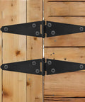 2 Pack Heavy Duty Galvanized Iron Gate Hinges Tee Strap Hinges with screws for wooden fences and yard gates on wood