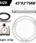 High pressure oil seal for hydraulic pumps 45x62x7mm