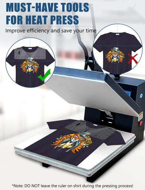 Tshirt Ruler Guide For Cricut Heat Press Game Changer Shirt Alignment Tool For Vinyl Center Your Design DTF Template Sublimation Accessory