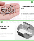 Hand holding Heavy Duty Pro Grade 140Pcs Feather Keys And Woodruff Key Set 16 Sizes for industrial use diagram