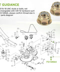 Two Pack 5/16-18 Flange Lock Nuts With Locking Flange For Outdoor Power Equipment Replacement 712-04063, diagram background