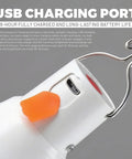 Close-up of USB charging port on 800 Lumen LED Camping Lanterns With Rechargeable Batteries Waterproof Portable Pendant Lights