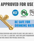 1/2 Inch Slip Tee Push To Connect Plumbing Fittings Pack Of 3 For PEX Copper CPVC PE RT Water Lines With Lead Free Brass