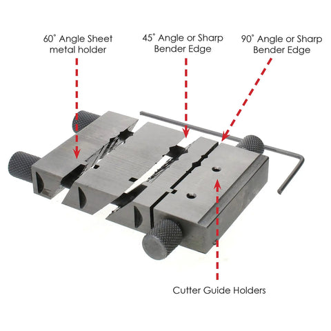 Swiss Style Miter Cutting Vise Jig Forged From Hardened Steel Measures Three Point Seven Five Inches To Bang Out Sharp Forty Sixty And Ninety Degree Bends On Wire And Tubing While Serving As A Rock Strong Filing Vise For Your Daily Metalworking Grind