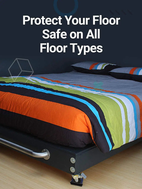 4 Pack No Slip Bed And Furniture Stoppers To Stop Sliding And Shifting On Any Floor under bed wheels on wooden floor