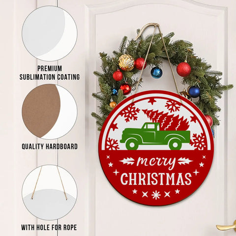 Six Pack 10 Inch Round Sublimation Door Hanger Blanks White Hardboard MDF Wood For Heat Press Printing Wall Decor Ornaments