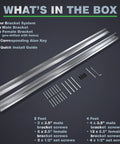 Beefy Two Foot Aluminum Floating Shelves Bracket System With Hidden Support 300Lb Load Capacity components displayed