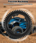 Hardened Steel Main Spur Gear Set With 50T 46T Gears And 23T 20T Pinions For Traxxas RC Cars in sandy terrain background