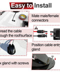 Installation steps for Cable Entry Gland Kit With 10Ft 10AWG Solar Extension Cable And MC4 Connectors Solar Junction Box