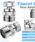 Brass Faucet To Hose Adapter With Aerator And Swivel Three Quarter Inch Female To Three Quarter Inch Male Hose Thread