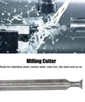 Tough As Nails Heavy Duty Four Flute Dovetail Bit Cutter End Mill Featuring Cemented Carbide Straight Shank for milling steel.