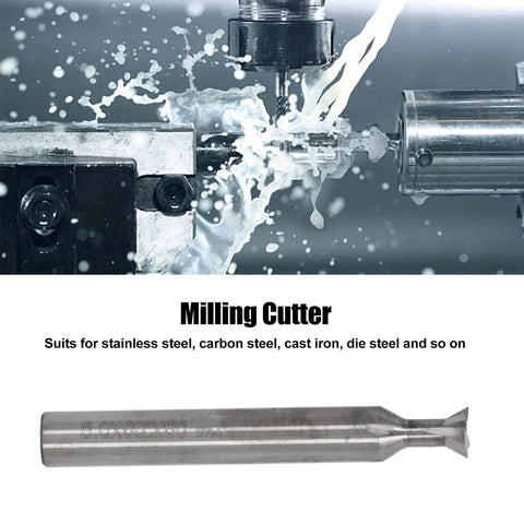 Tough As Nails Heavy Duty Four Flute Dovetail Bit Cutter End Mill Featuring Cemented Carbide Straight Shank for milling steel.
