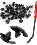 50 Piece Hood Insulation Retainer Clips Kit With 1 Remover Tool Nylon Push Pin Fasteners For Jeep Grand Cherokee Dodge Ram Chrysler Vehicles Replaces OEM 4878883AA